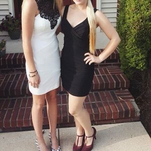 Black tight-fitting dress